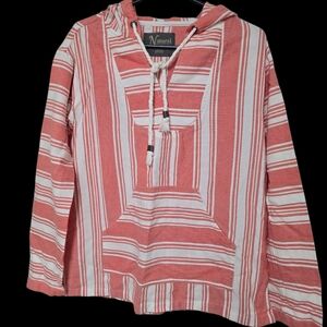 Natural Reflections Coral and Cream Striped Garment